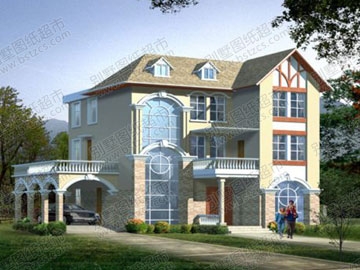 小別墅設計帶效果圖_別墅設計圖紙,新農村別墅,農村自建房設計