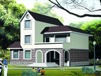 漂亮的二層半農村別墅設計圖_別墅設計圖紙,農村房屋設計圖,農村自建房設計