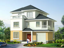 三層帶車庫及復式客廳別墅設計圖紙效果圖_別墅設計圖紙,農村房屋設計圖