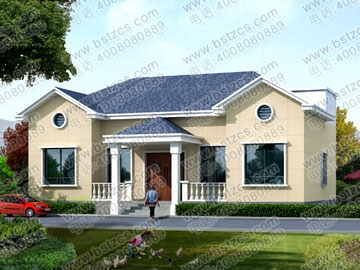 一層帶閣樓農村房屋設計圖_別墅設計圖紙,農村房屋設計圖,農村自建房設計