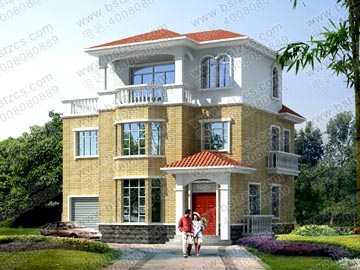 時(shí)尚三層帶車庫(kù)露臺(tái)別墅設(shè)計(jì)圖紙_別墅設(shè)計(jì)圖紙,農(nóng)村房屋設(shè)計(jì)圖