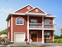 新農村二層帶車庫小別墅設計圖_別墅設計圖紙,農村房屋設計圖