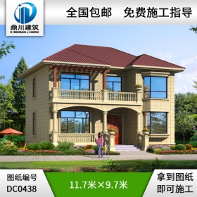 新農(nóng)村二層帶露臺小別墅設(shè)計(jì)圖紙_農(nóng)村兩層自建房屋設(shè)計(jì)圖,鼎川建筑