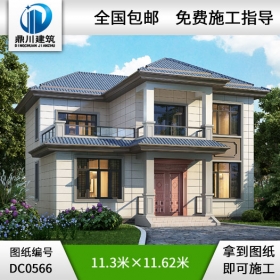 二層帶露臺農(nóng)村別墅設(shè)計圖施工圖紙_農(nóng)村兩層小別墅設(shè)計圖紙,鼎川別墅設(shè)計