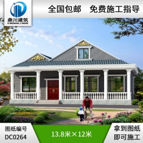 漂亮的一層帶閣樓農村小別墅設計圖紙_別墅圖紙超市,農村平房設計