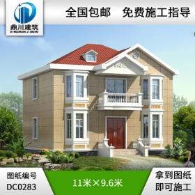 農村二層坡屋頂小別墅設計圖紙_別墅設計圖紙,鼎川建筑