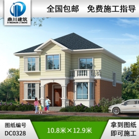 二層農村小別墅設計圖紙及效果圖_農村房屋設計圖紙,鼎川別墅圖紙