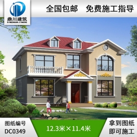 農(nóng)村二層帶露臺小別墅設(shè)計圖紙_農(nóng)村自建房設(shè)計圖,鼎川別墅圖紙