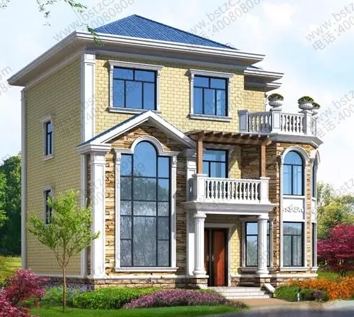 【新品】11&times;10米三層農(nóng)村小別墅，大露臺多臥室，35萬就能建